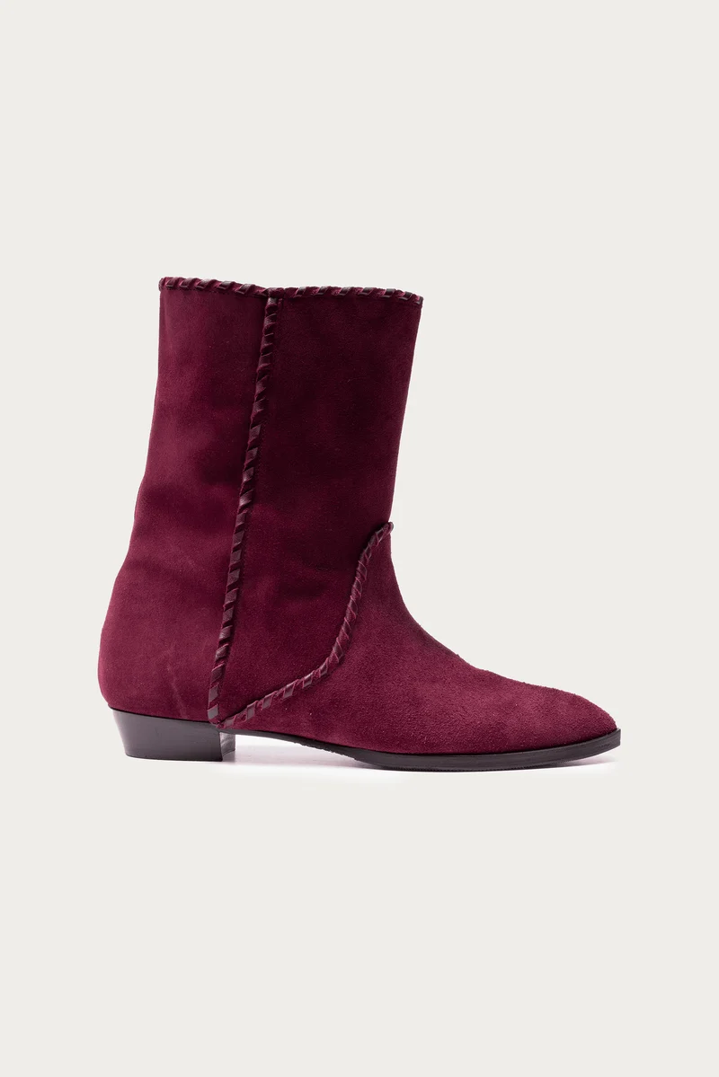 Grazia Bordeaux Velourleder