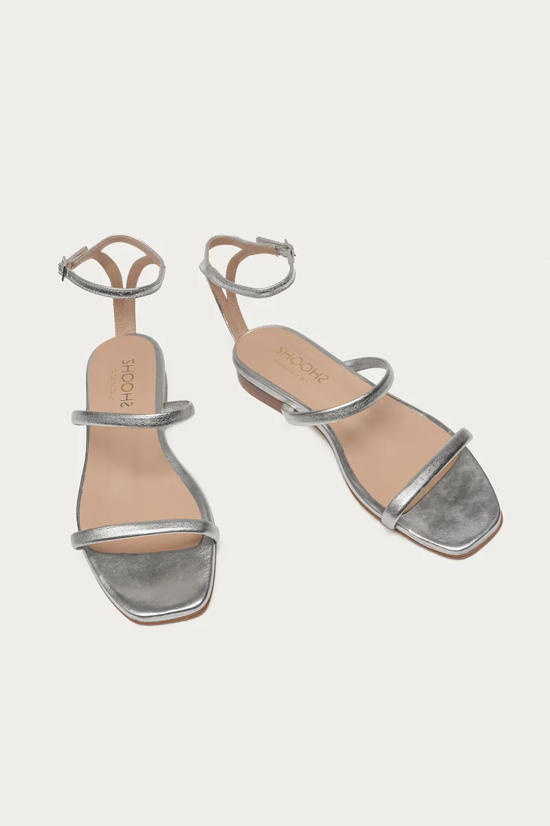 Patty Silber Metallic-Leder