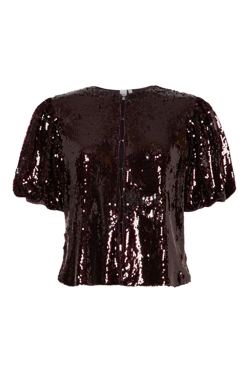 YAS - Yasroyalina 2/4 Sequin Top - 4862794 Port Royale W Sequins
