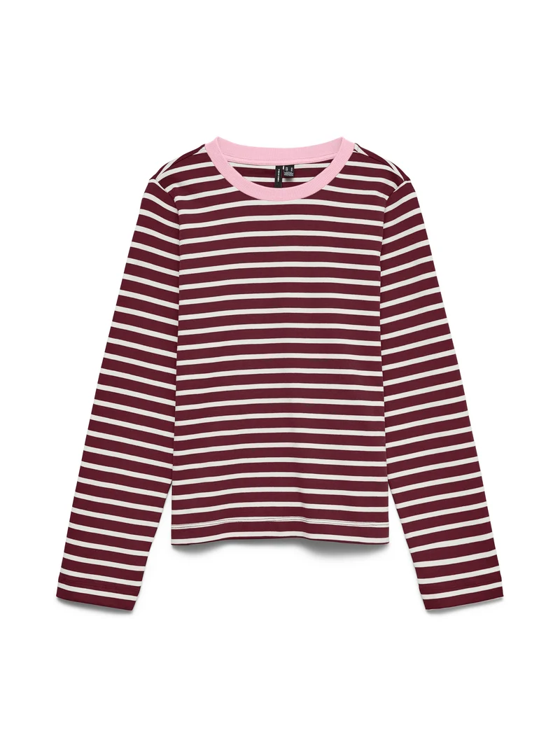 Vmbopha Ls O-neck Contrast Top Jrs