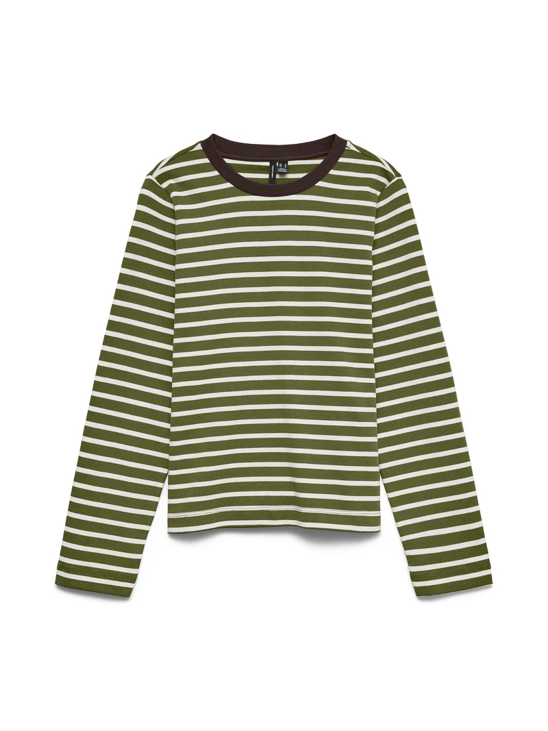 Vmbopha Ls O-neck Contrast Top Jrs