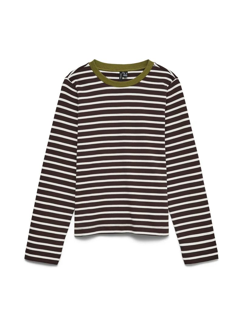 Vmbopha Ls O-neck Contrast Top Jrs
