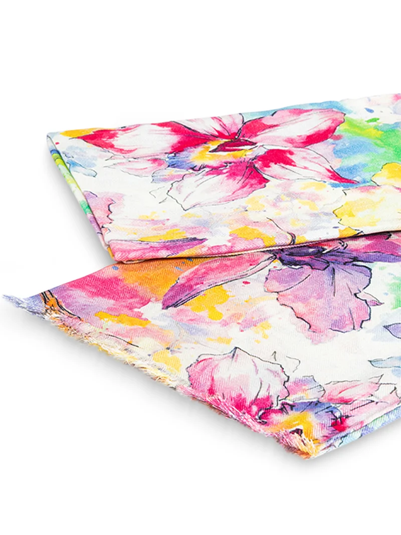 WRAP SCARF WATERCOLOUR FLORAL