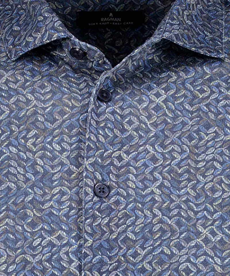 Kent collar, multi print LS