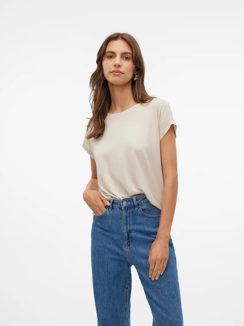 Vmlava Glitter Ss Top Stripe Ga Jrs