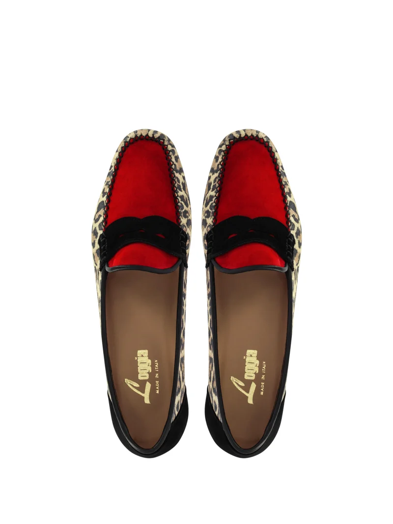 LORENZO LEOPARD~BLACK~RED