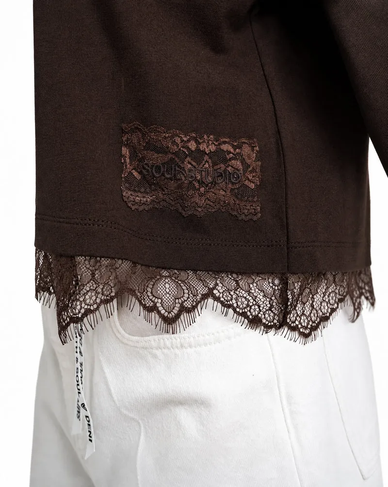 Boxy T-shirt Lace Hem