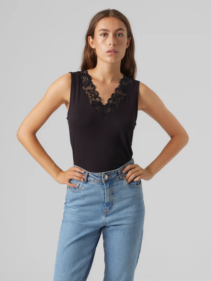 Vmrosa Sl V-neck Top Jrs Noos