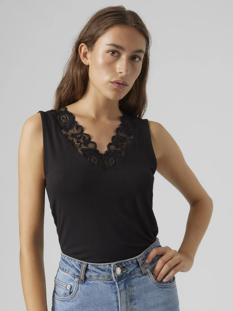 Vmrosa Sl V-neck Top Jrs Noos