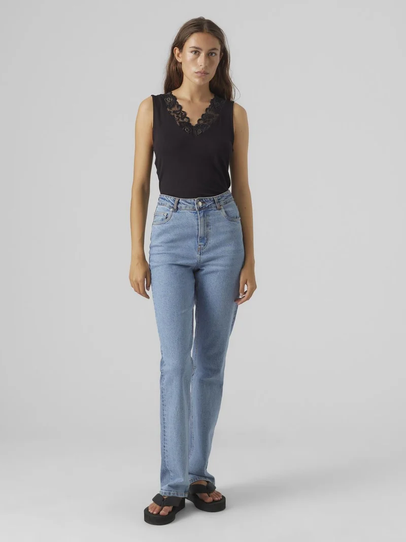 Vmrosa Sl V-neck Top Jrs Noos