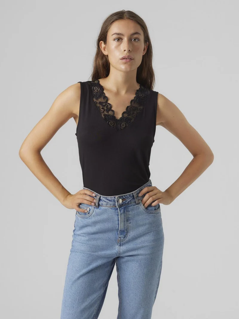 Vmrosa Sl V-neck Top Jrs Noos