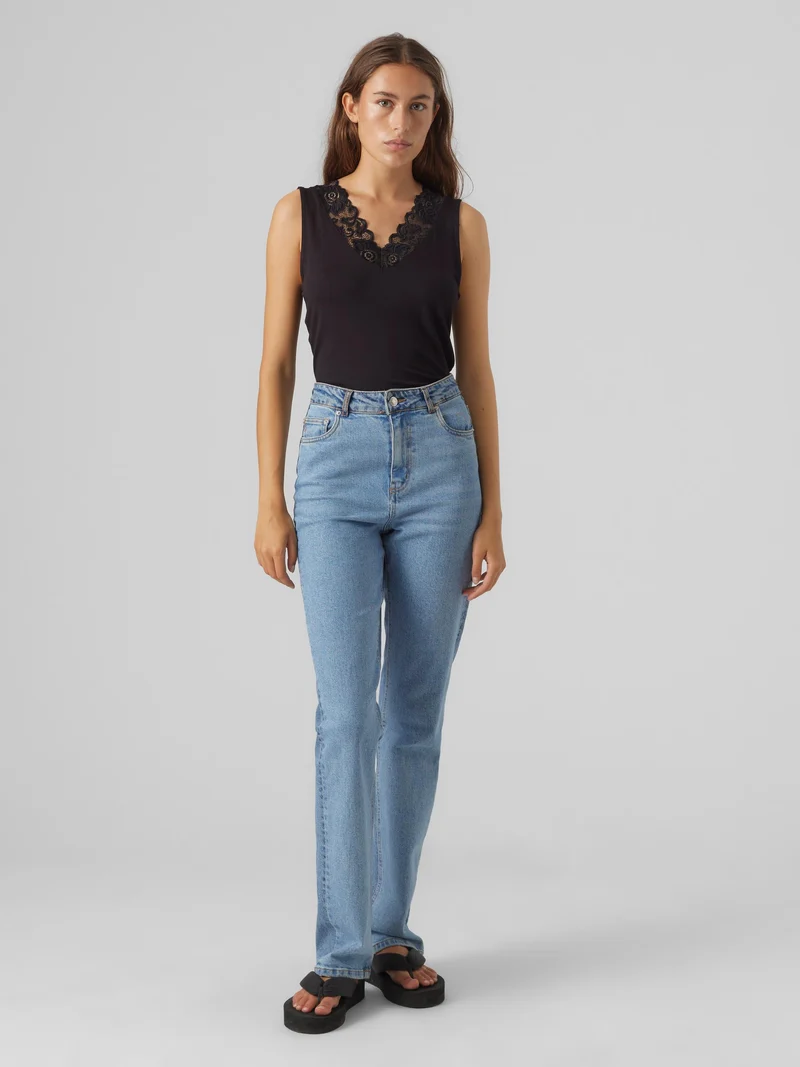 Vmrosa Sl V-neck Top Jrs Noos