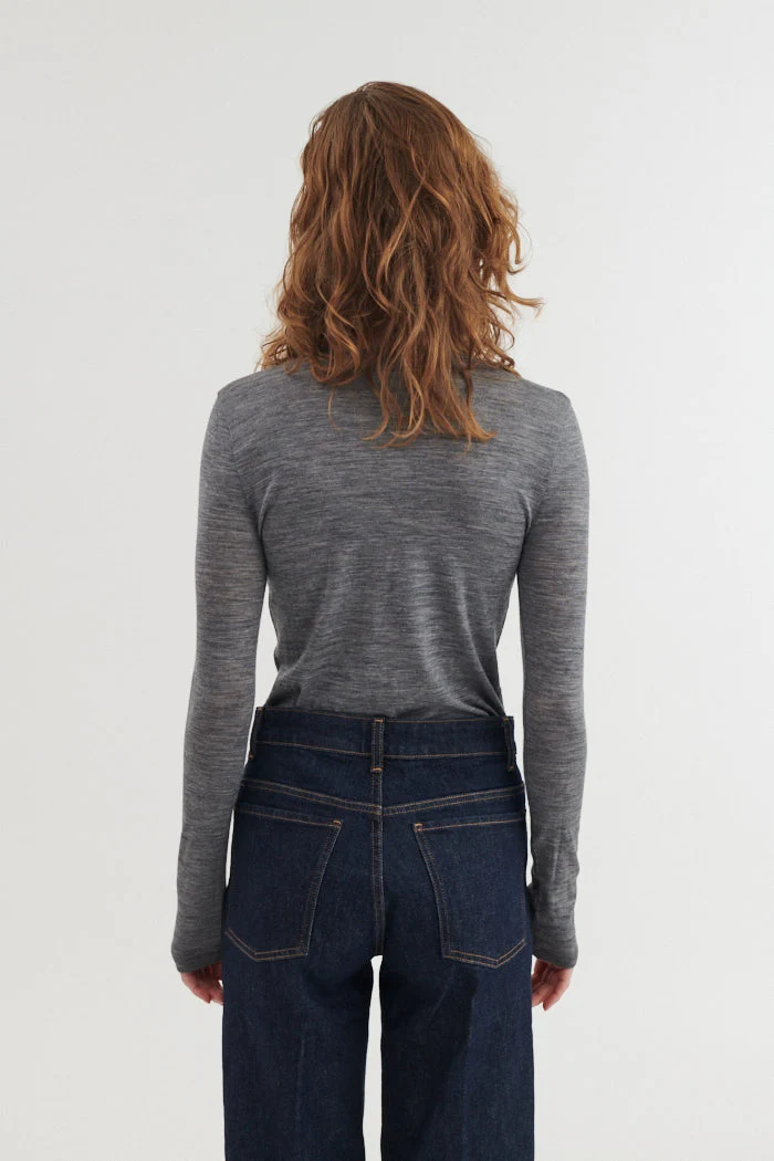 BASIC APPAREL Rinja Ls Tee grey mel.