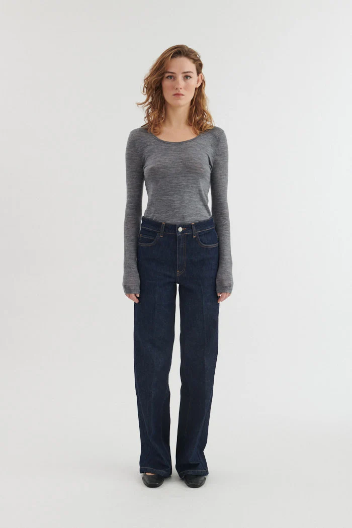 BASIC APPAREL Rinja Ls Tee grey mel.