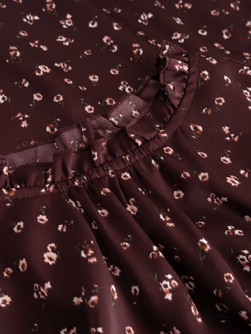 Noella - N-Ruth Dress 15900001 - 1472 - Dwyn Burgundy Print