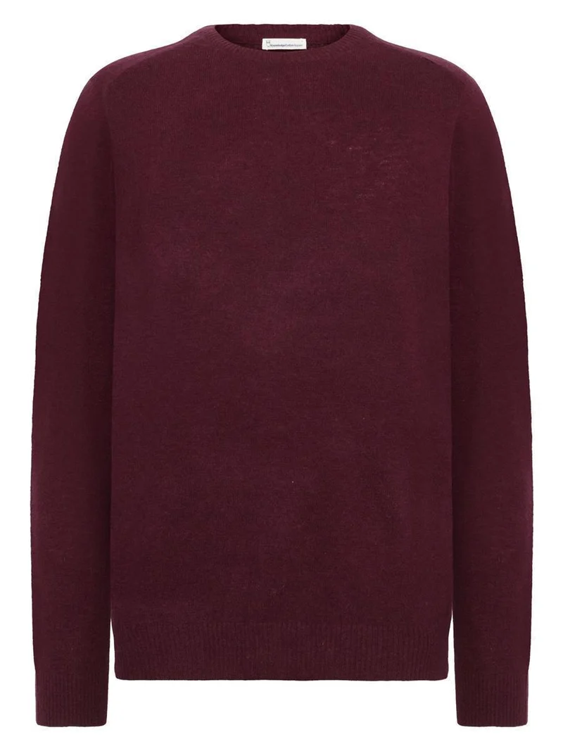 KNOWLEDGE COTTON APPAREL Lambswool Crew Neck fig