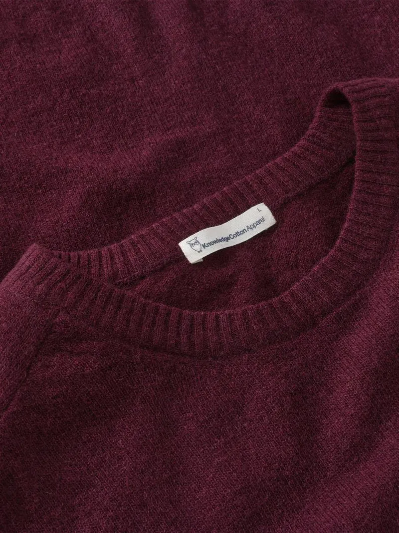 KNOWLEDGE COTTON APPAREL Lambswool Crew Neck fig