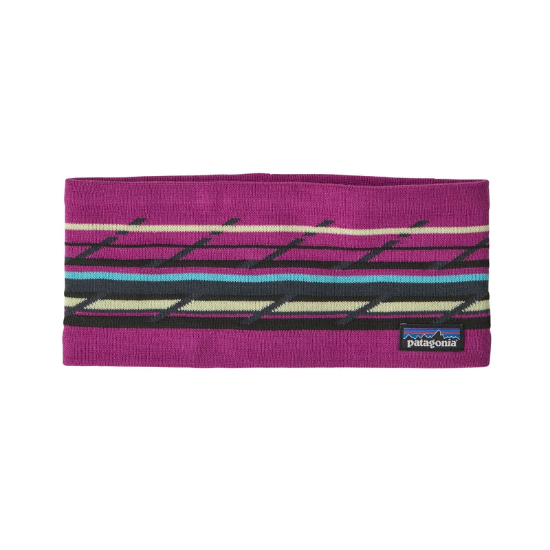 PATAGONIA Powder Town Headband mountain minded geo: amaranth pink