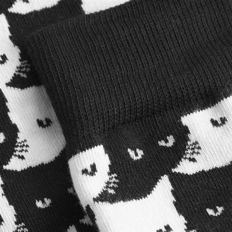 DEDICATED Socks Sigtuna Pepita Cats Black