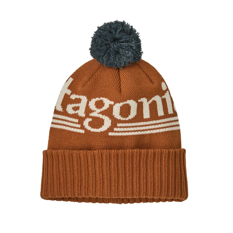 PATAGONIA Powder Town Beanie hut tripper logo: cinnamon brown