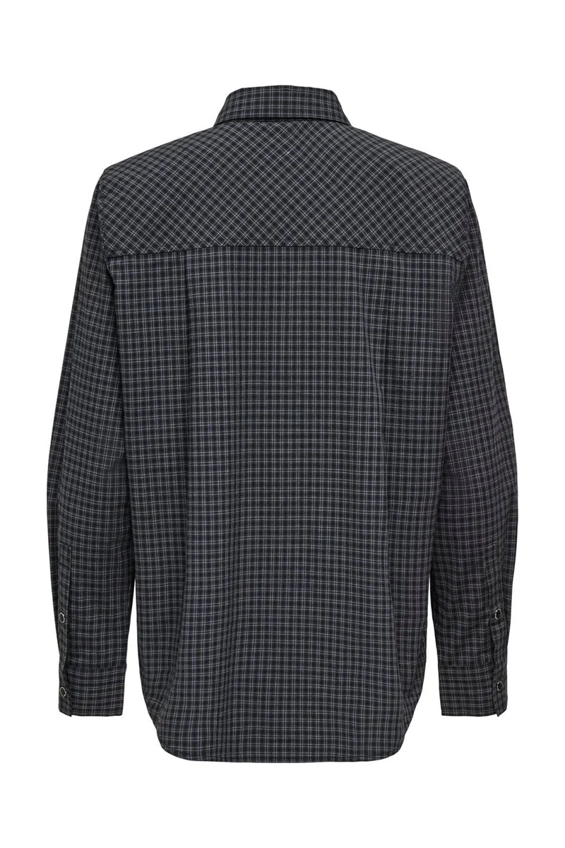 Jdy - Jdylou L/S Shoulderpad Shirt - 5130716 Ebony Black & Cloud Dancer