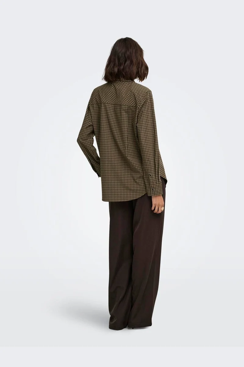 Jdy - Jdylou L/S Shoulderpad Shirt - 5130715 Toasted Coconut Cloud Dancer & Black