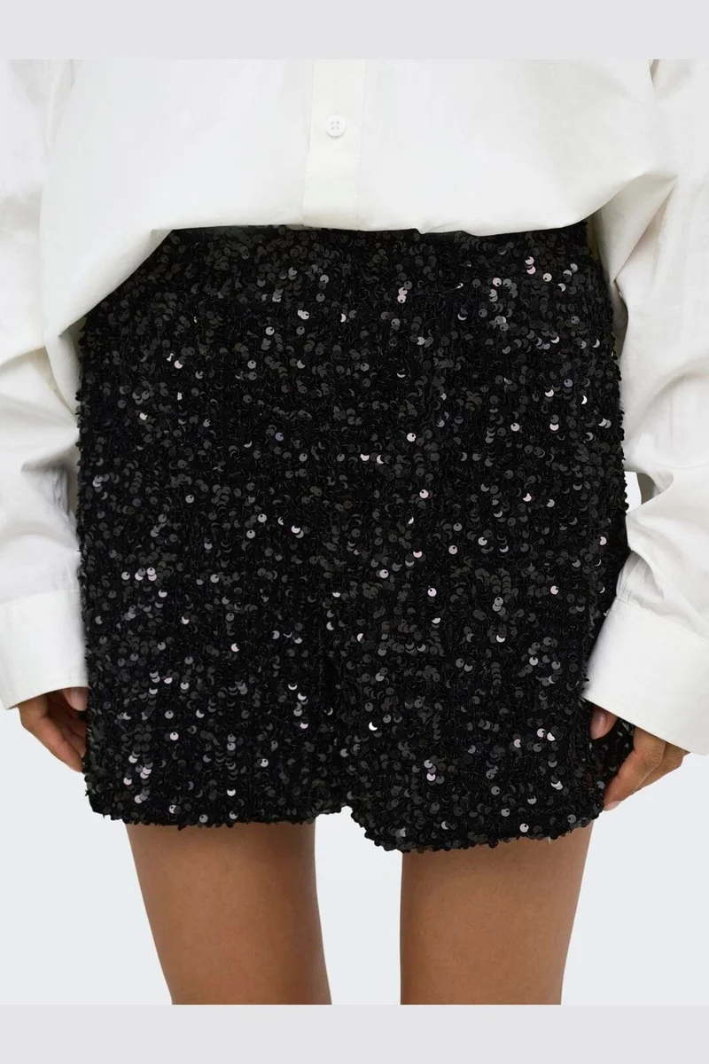 Only - Onlconfidence New Sequins Shorts - 5128055 Black Dtm Sequin