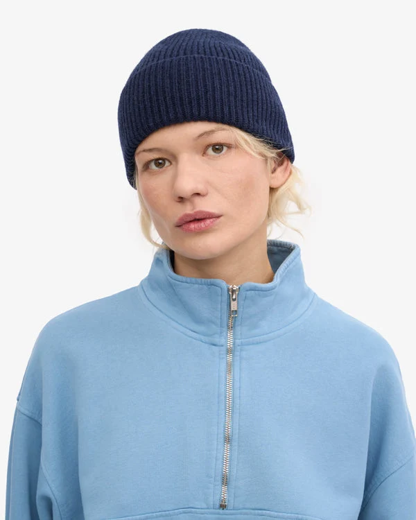 COLORFUL STANDARD Merino Wool Beanie marine blue