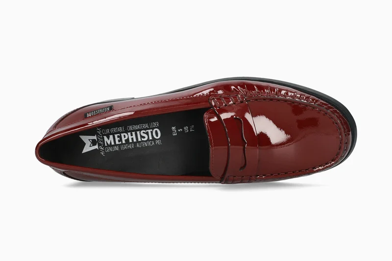 Mocassins NEDA rouge foncé