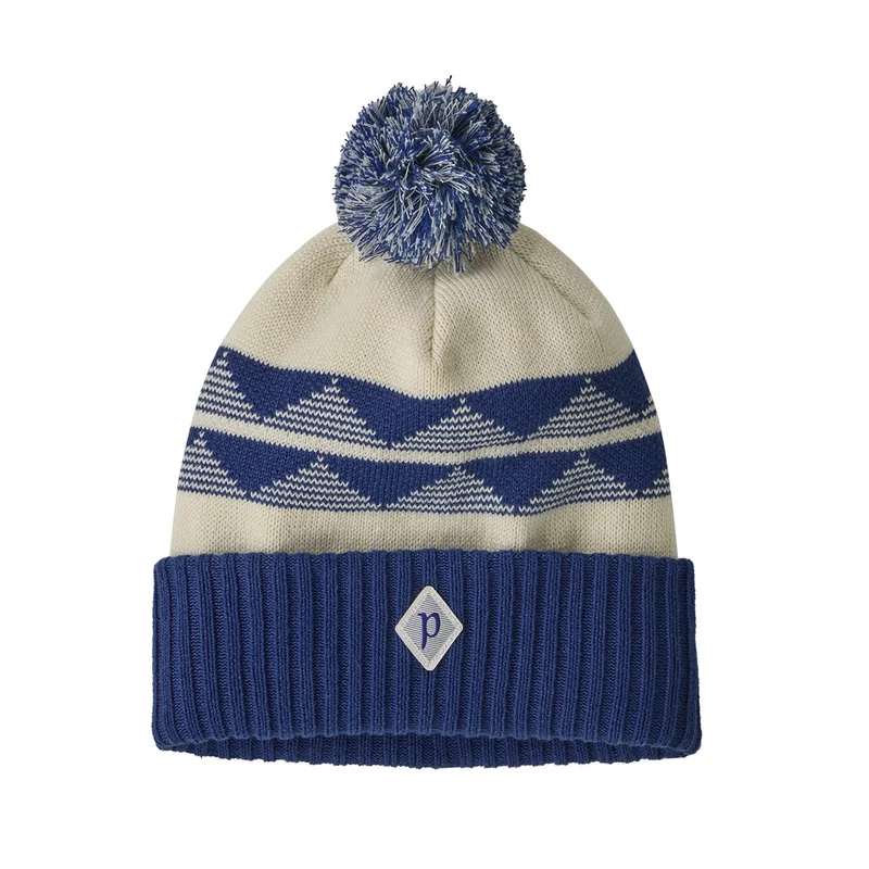 PATAGONIA Powder Town Beanie hut tripper stripe: birch white