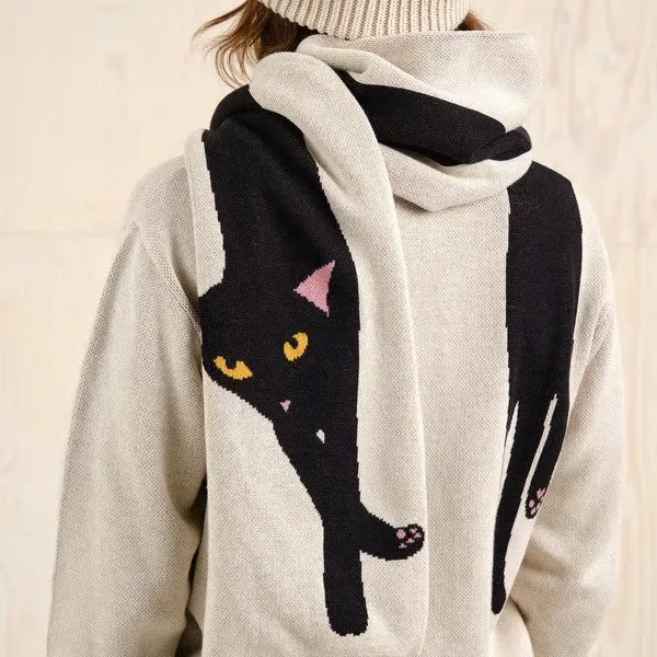 DEDICATED Scarf Rossberga Long Cat Vanilla White
