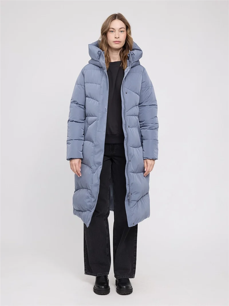 MAZINE Waves Quilt Puffer Coat slate-blue