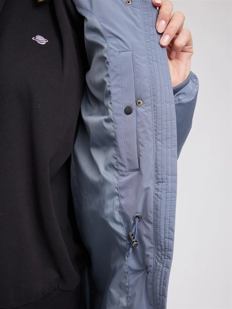 MAZINE Waves Quilt Puffer Coat slate-blue