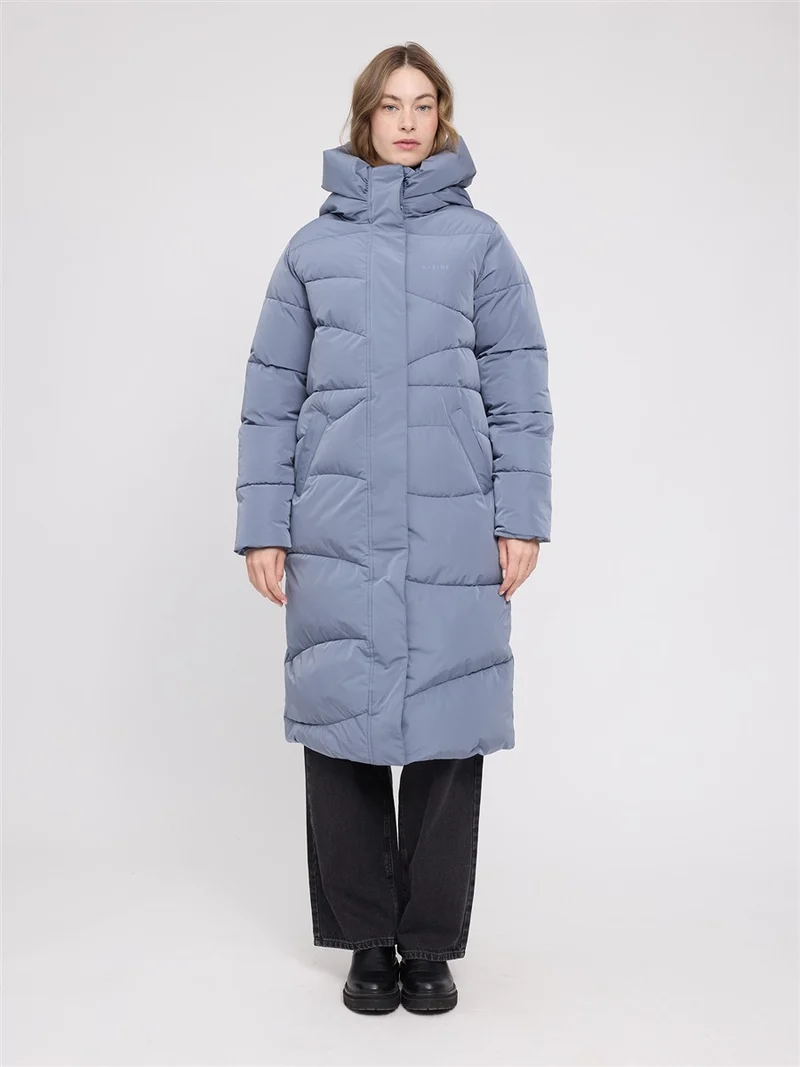MAZINE Waves Quilt Puffer Coat slate-blue