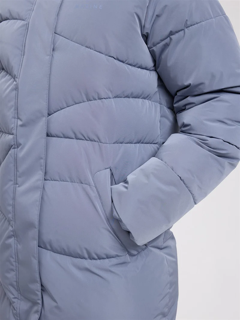 MAZINE Waves Quilt Puffer Coat slate-blue
