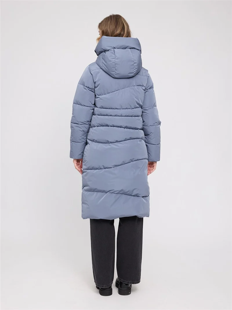 MAZINE Waves Quilt Puffer Coat slate-blue