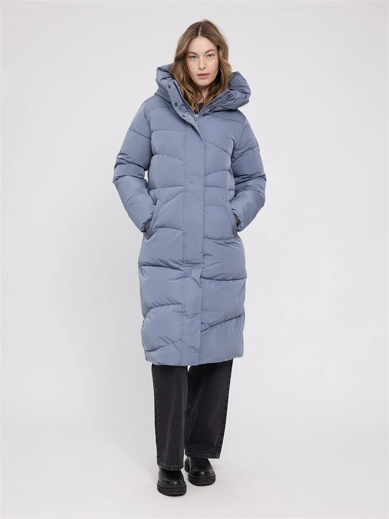 MAZINE Waves Quilt Puffer Coat slate-blue