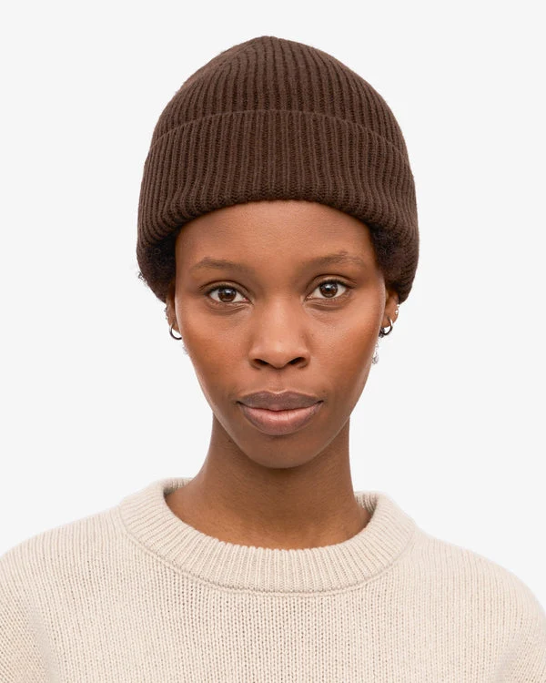 COLORFUL STANDARD Merino Wool Beanie coffee brown