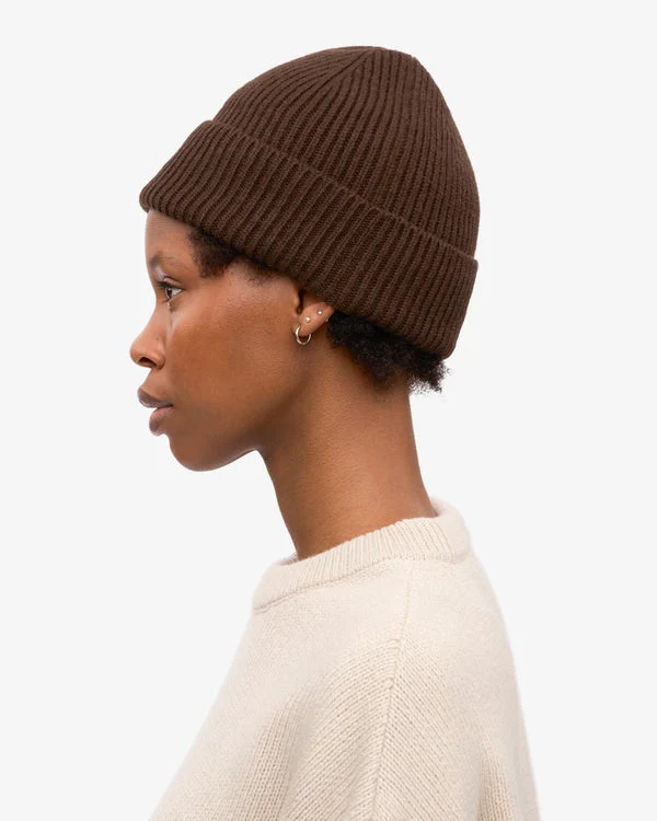 COLORFUL STANDARD Merino Wool Beanie coffee brown
