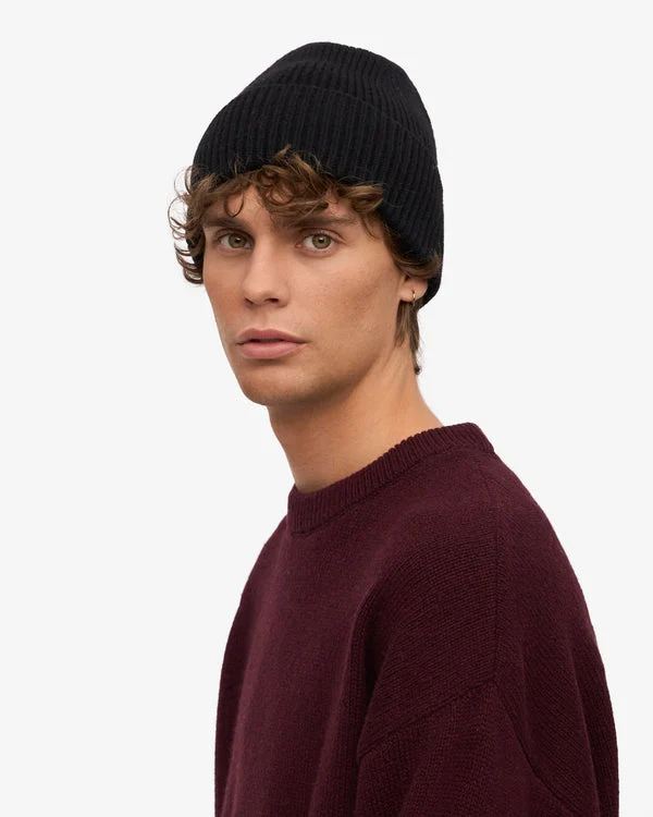 COLORFUL STANDARD Merino Wool Beanie deep black