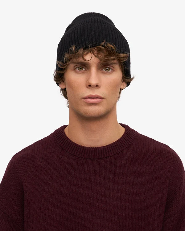 COLORFUL STANDARD Merino Wool Beanie deep black