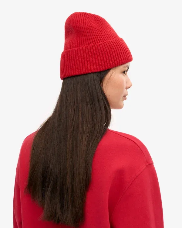 COLORFUL STANDARD Merino Wool Beanie scarlet red
