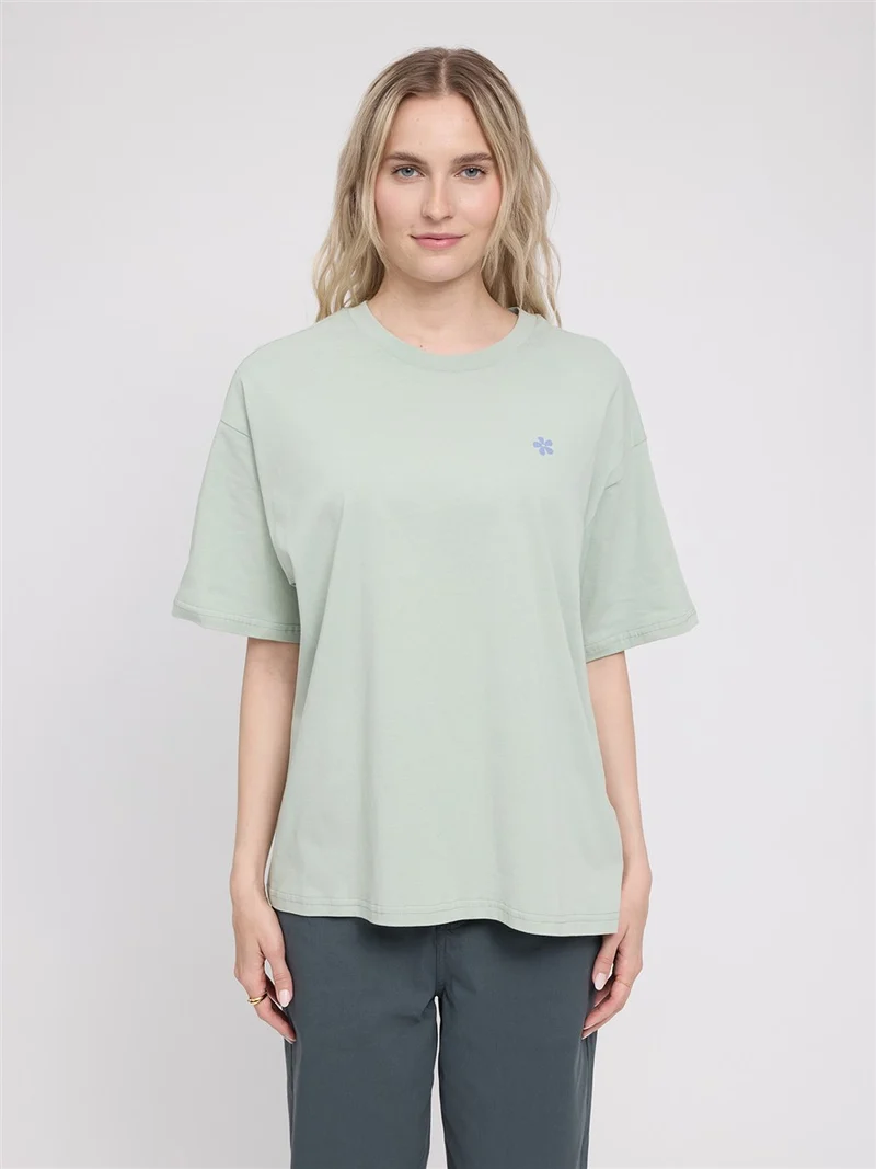MAZINE Back Print T-Shirt light-aqua-courage