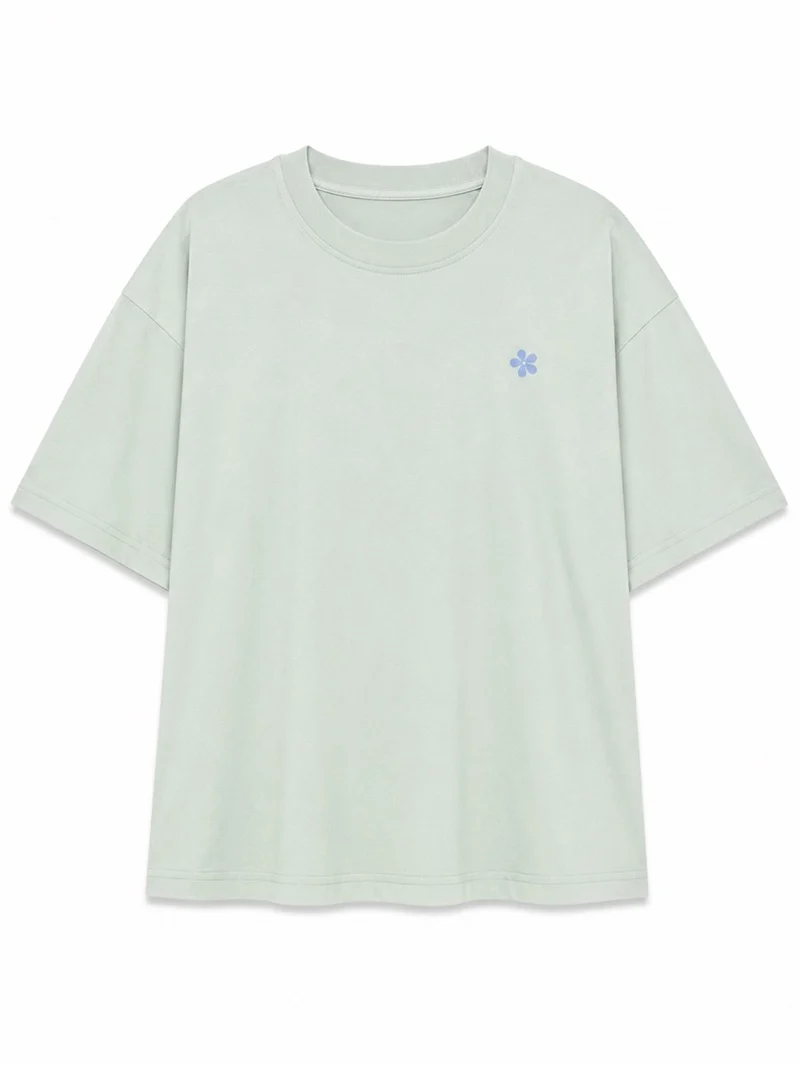 MAZINE Back Print T-Shirt light-aqua-courage