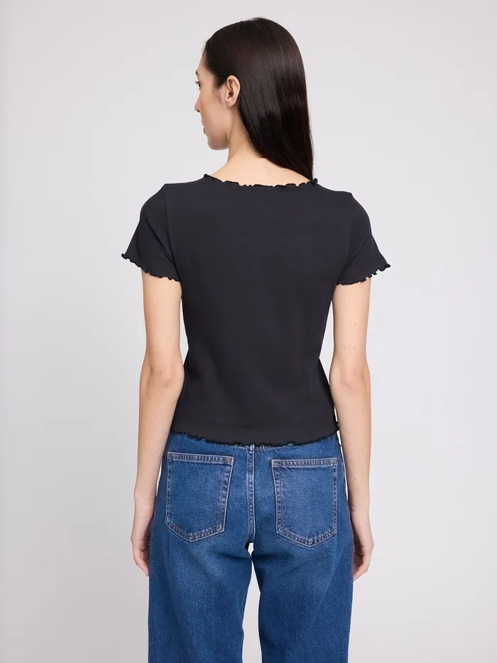MAZINE Babylock Hems T-Shirt black