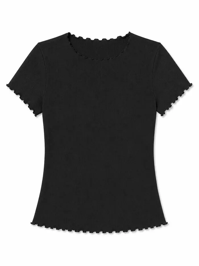 MAZINE Babylock Hems T-Shirt black