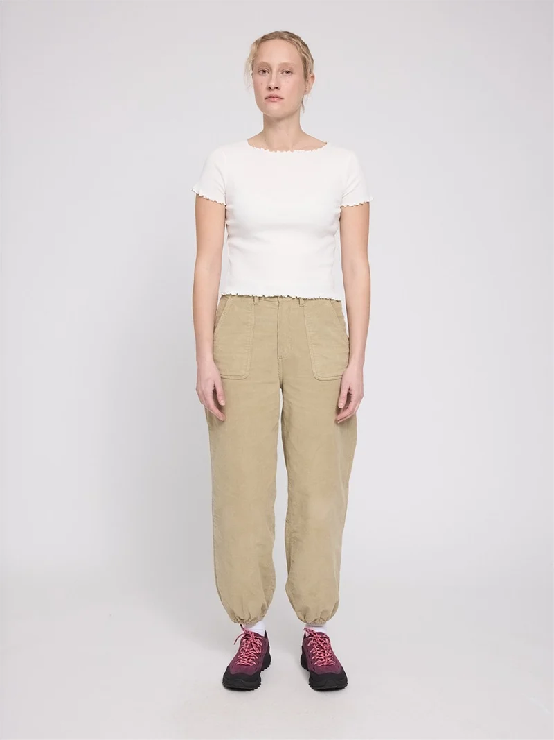 MAZINE Babylock Hems T-Shirt offwhite