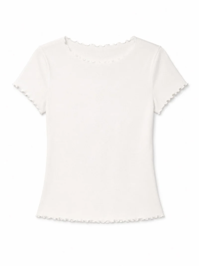 MAZINE Babylock Hems T-Shirt offwhite