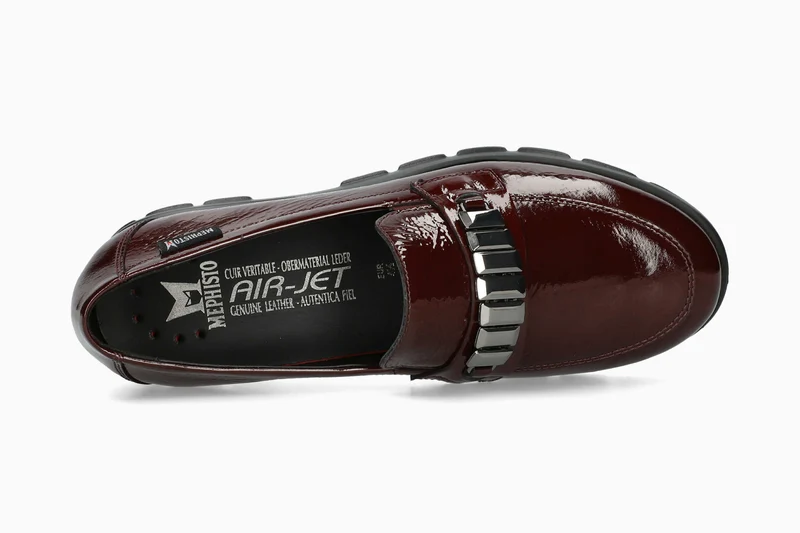 Mocassins CARLYNE rouge foncé