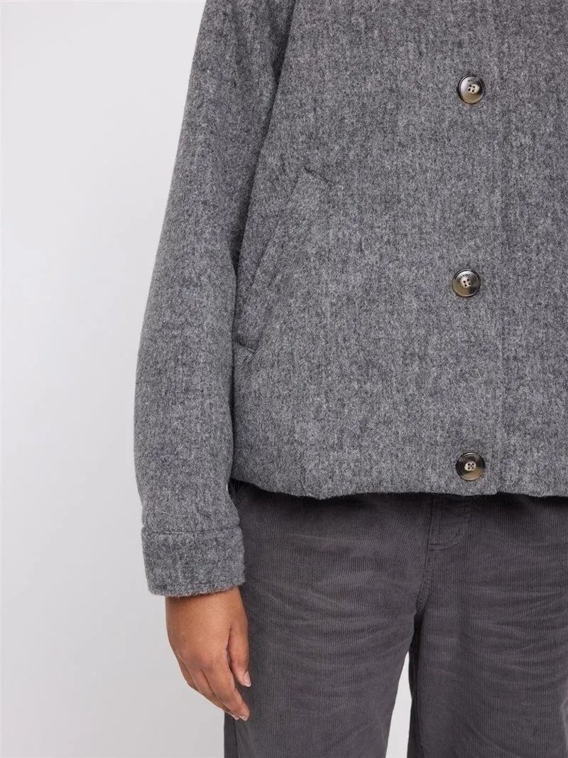 MAZINE Vegan Wool Bomber anthracite-mel.
